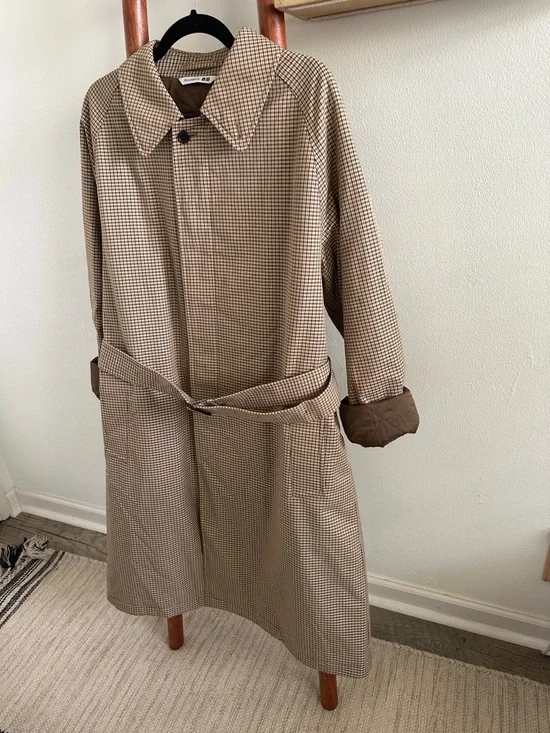 NWOT JW Anderson x Uniqlo plaid trench coat - Picture 6 of 12